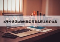 关于中链区块链科技公司怎么样上班的信息